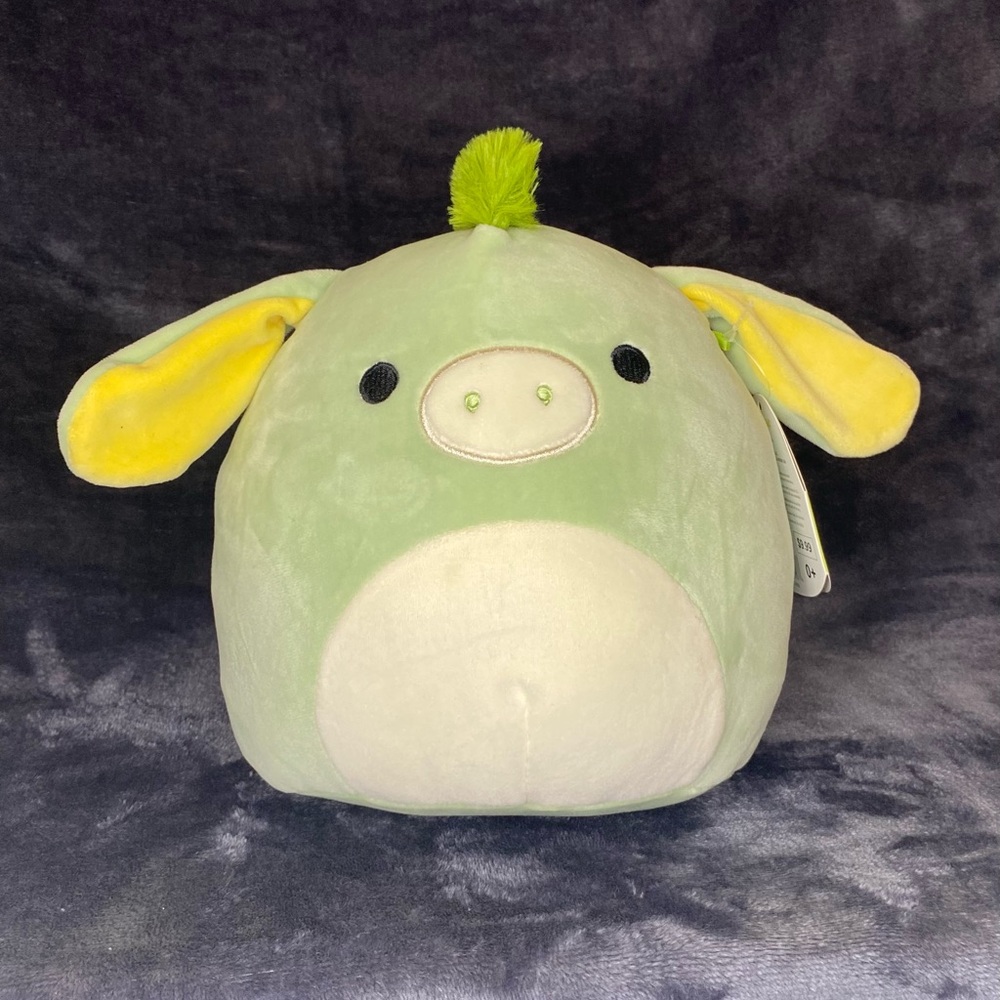 RARE Squishmallow Easter Edition: Juniper the Green Donkey, 8”